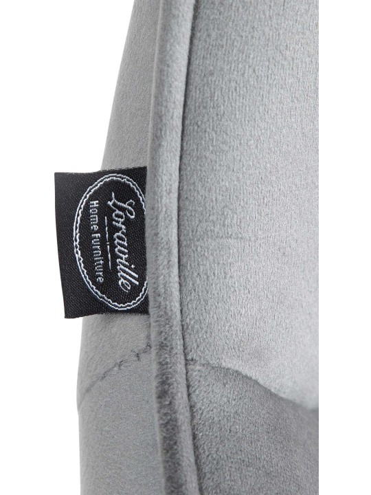 Barstol Vonore fløjlskrom, grå