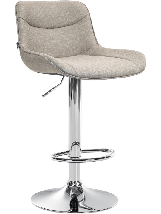 Barstol Vonore stof krom, taupe Barstol Vonore stof krom, taupe