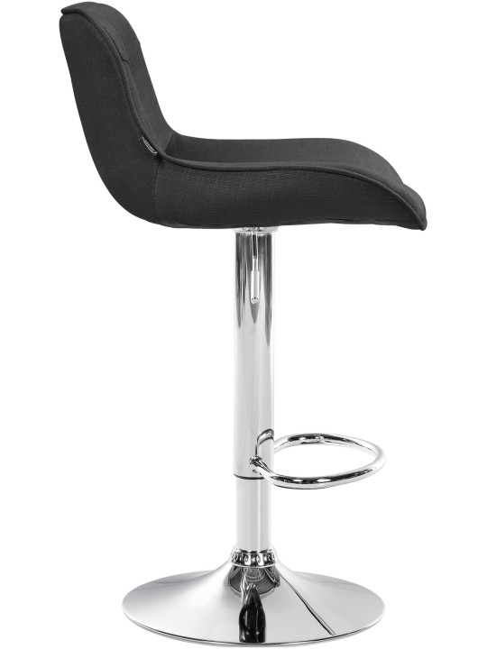 Barstol Vonore stof krom, mørkegrå