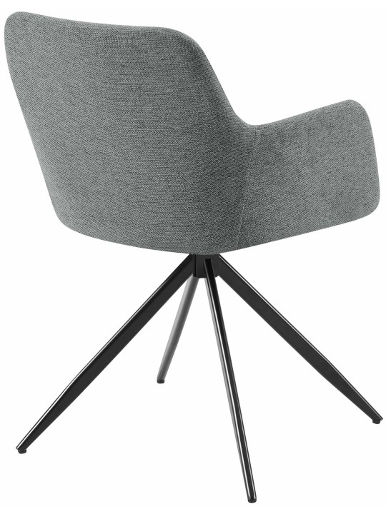 Spisestuestol Olema stof, grå