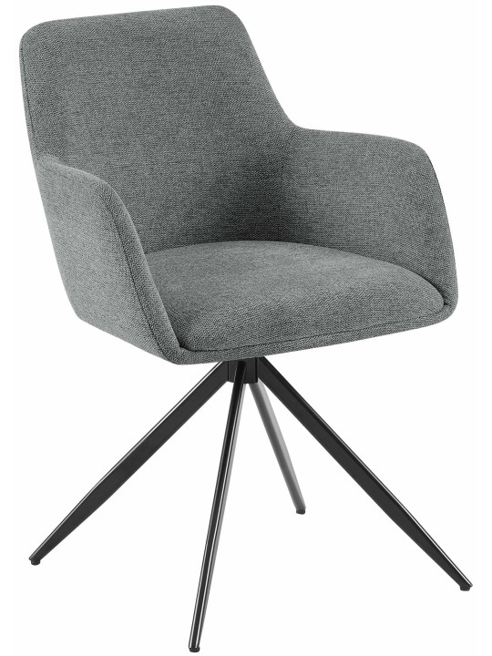 Spisestuestol Olema stof, grå