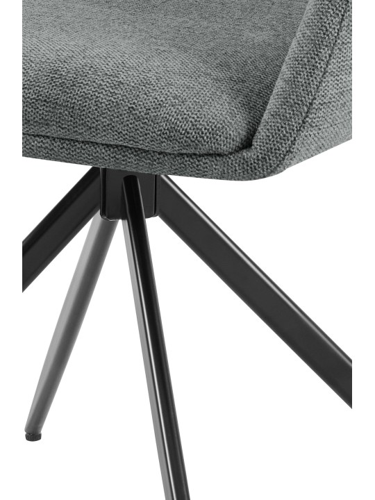 Spisestuestol Olema stof, grå