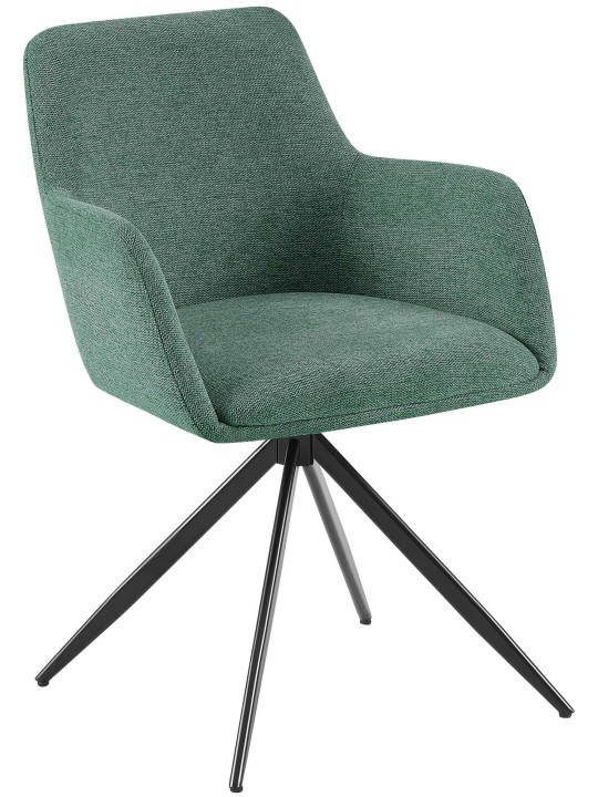Spisestuestol Olema stof, grøn