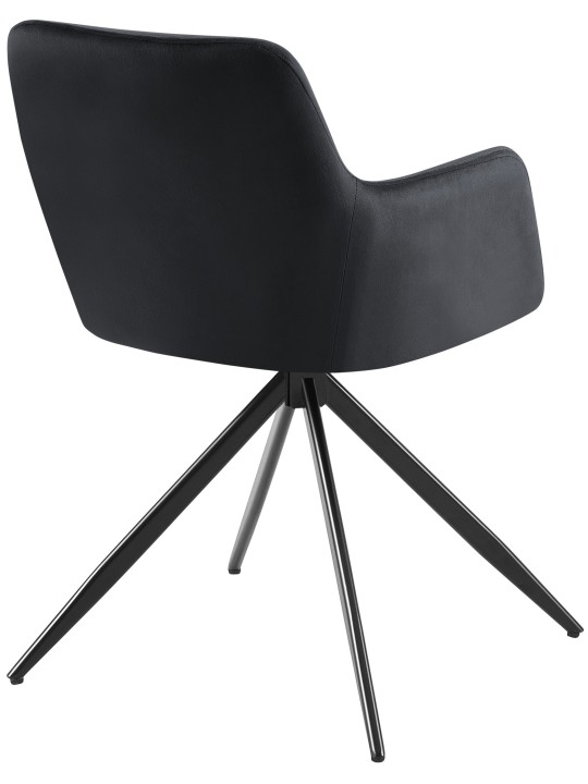 Olema spisestuestol i fløjl, sort