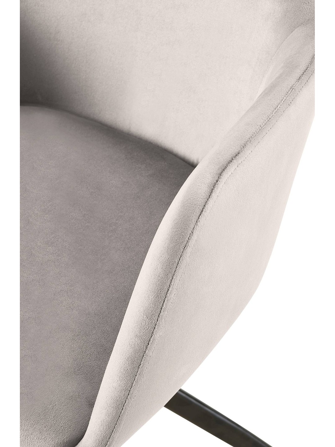 Olema spisestuestol i fløjl, grå