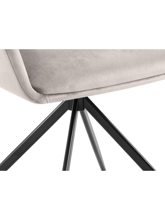Olema spisestuestol i fløjl, grå Olema spisestuestol i fløjl, grå