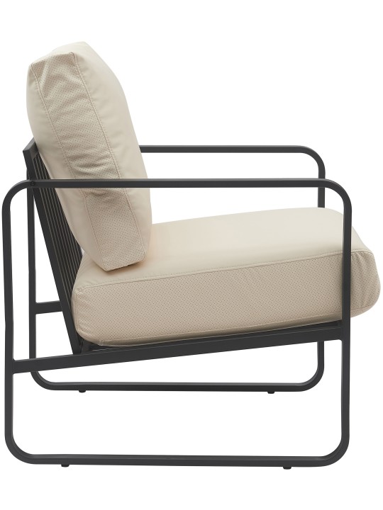 Liggestol Manea imiteret læder, creme