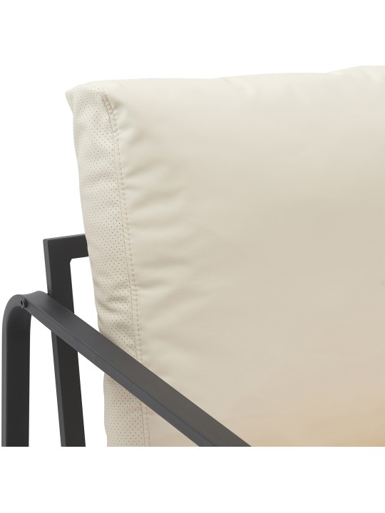 Liggestol Manea imiteret læder, creme