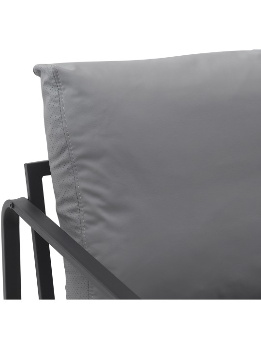 Liggestol Manea imiteret læder, grå