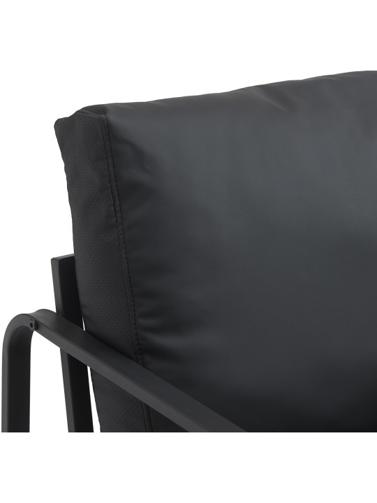 Liggestol Manea imiteret læder, sort