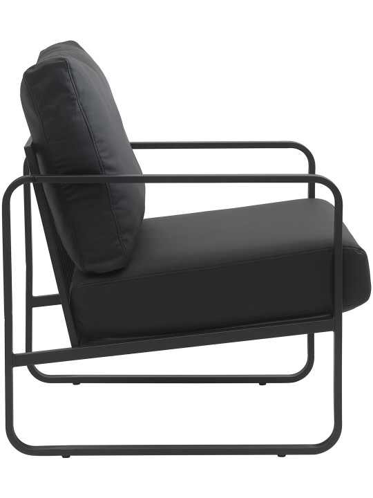 Liggestol Manea imiteret læder, sort