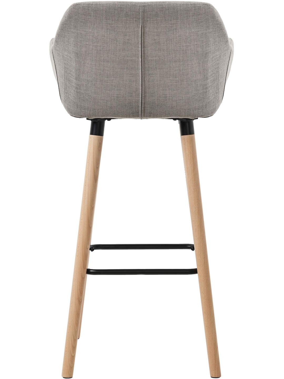 Sæt med 2 barstole Grant stof, grå