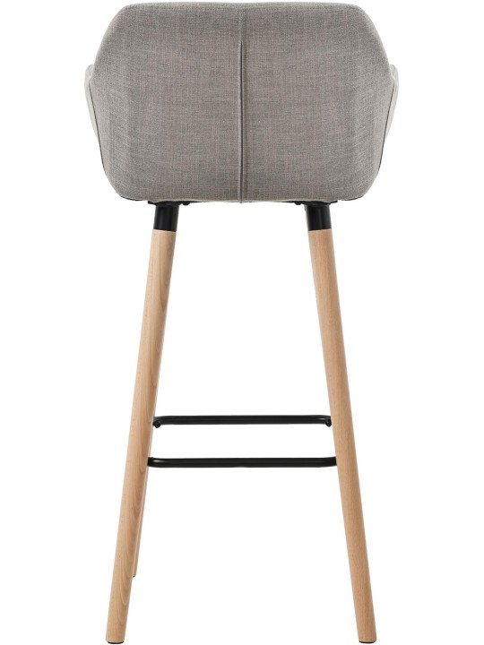 Sæt med 2 barstole Grant stof, grå