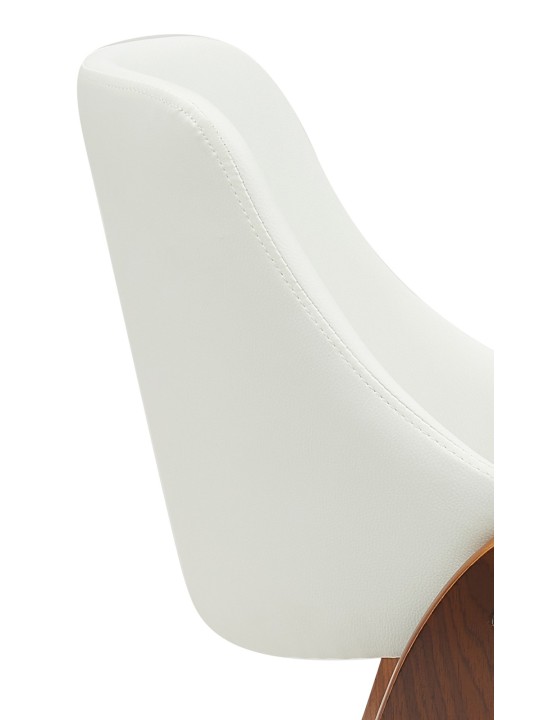 Spisestuestol Vangale imiteret læder, valnød/hvid