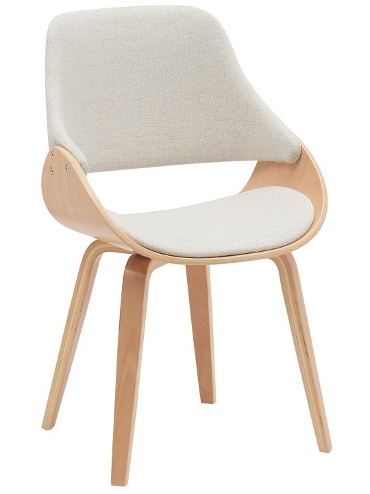 Spisestuestol Vangale stof, natur/creme