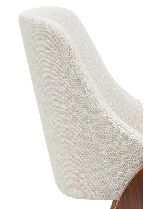 Spisestuestol Vangale stof, valnød/creme