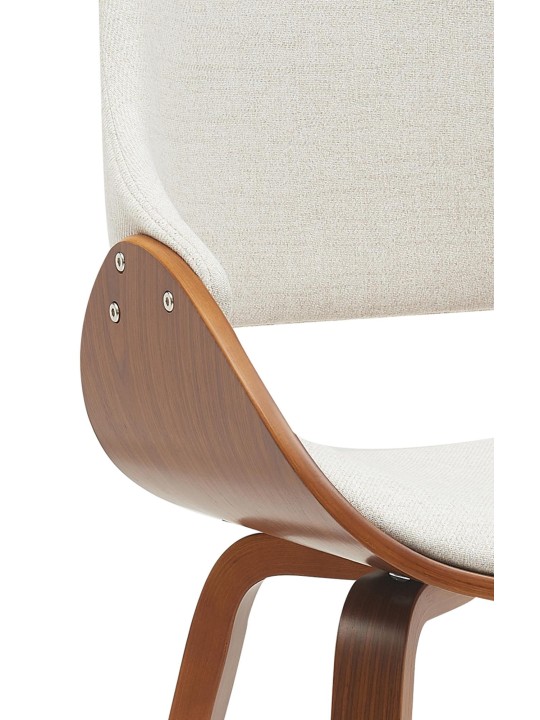 Spisestuestol Vangale stof, valnød/creme