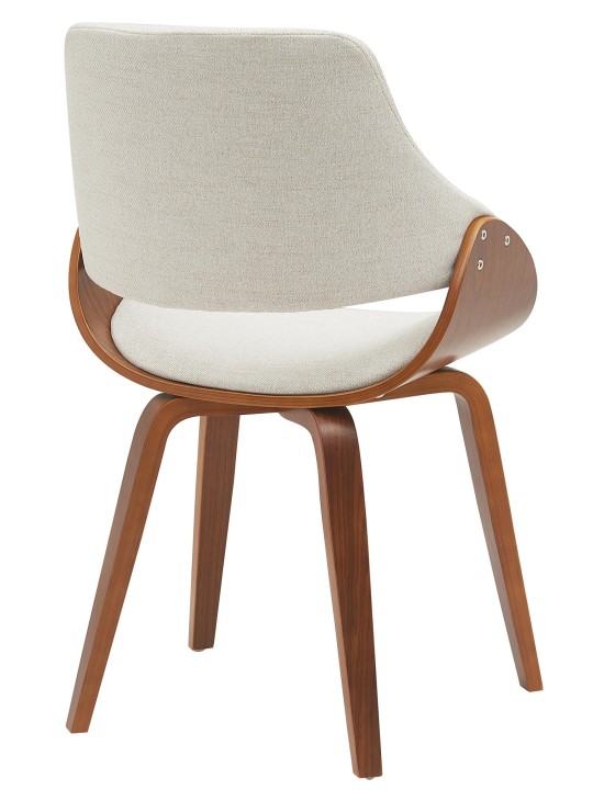 Spisestuestol Vangale stof, valnød/creme