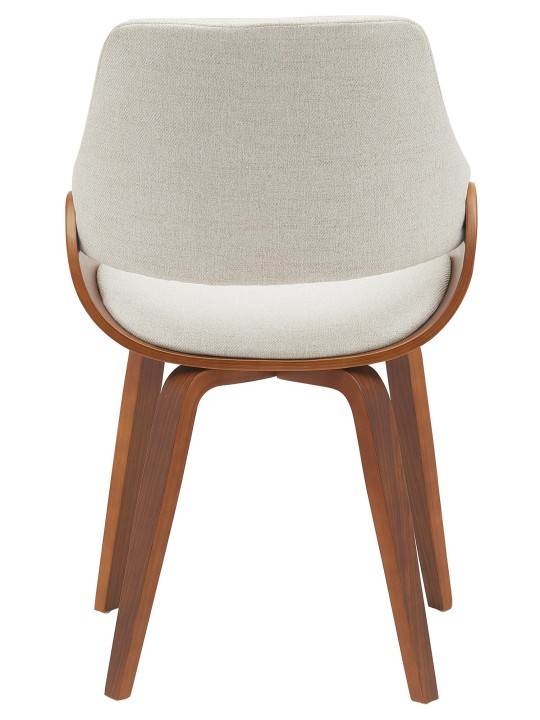 Spisestuestol Vangale stof, valnød/creme