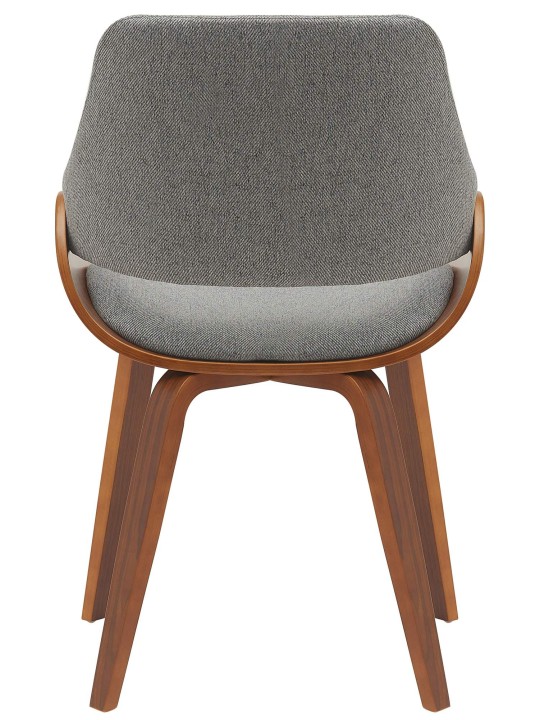 Spisestuestol Vangale stof, valnød/mørkegrå