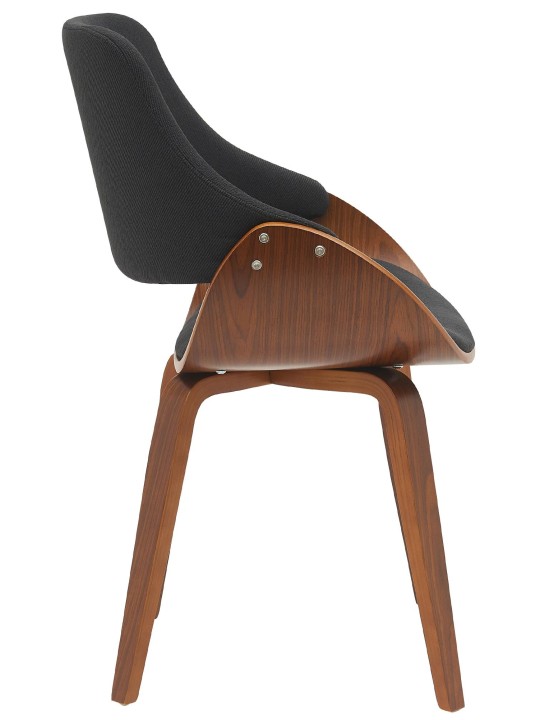 Spisestuestol Vangale stof, valnød/sort Spisestuestol Vangale stof, valnød/sort