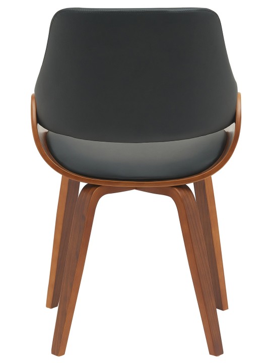 Spisestuestol Vangale imiteret læder, valnød/sort