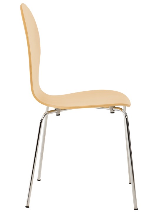 Sæt med 4 besøgsstole Diego, natur