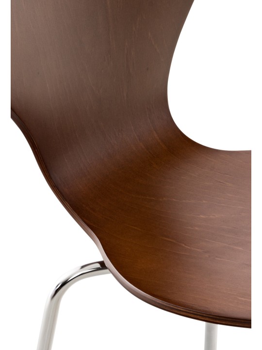 Sæt med 4 besøgsstole Diego, brun