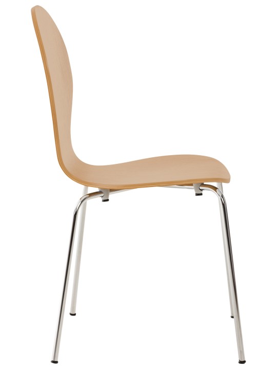 Sæt med 4 besøgsstole Diego, eg