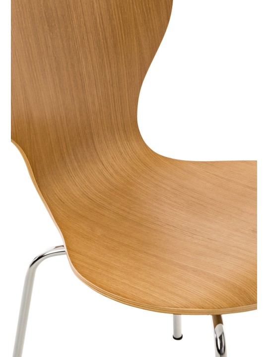 Sæt med 4 besøgsstole Diego, eg