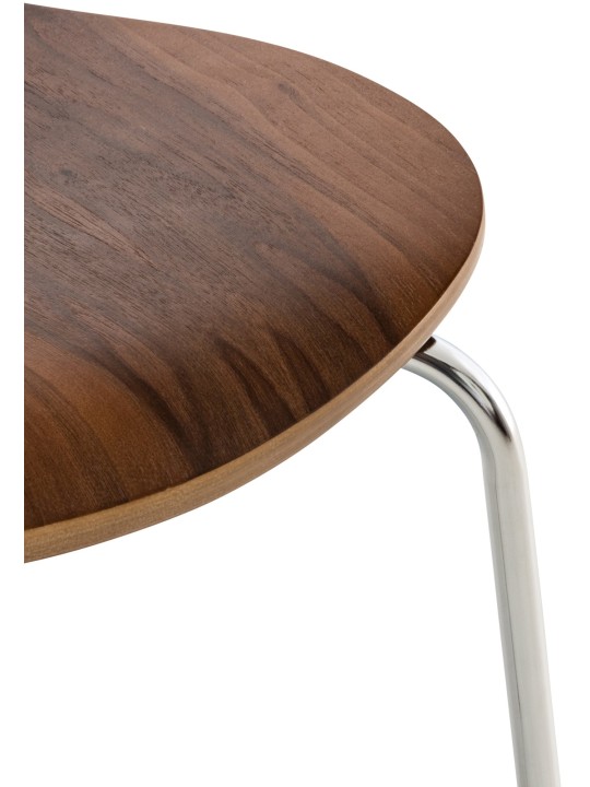 Sæt med 4 besøgsstole Diego, valnød