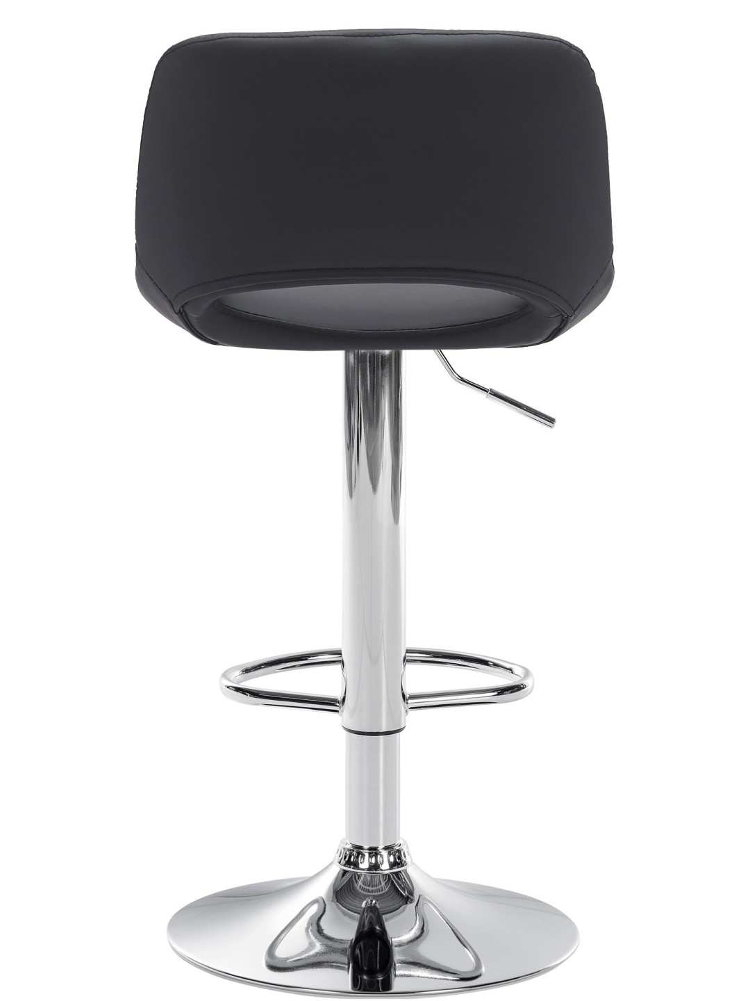 Barstol Camden imiteret læder krom, sort