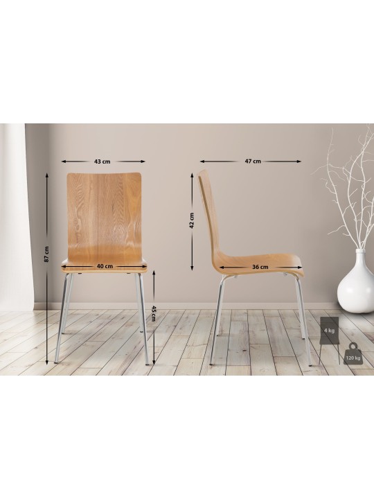 Sæt med 2 Pepe besøgsstole, eg