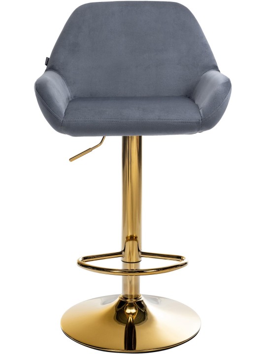 Barstol Braga Gold Velvet, mørkegrå