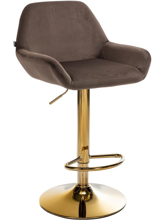 Barstol Braga Gold Velvet, brun