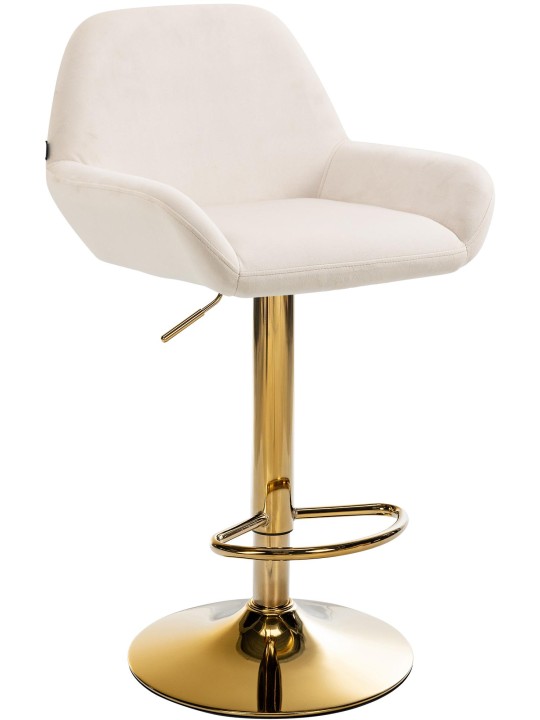 Barstol Braga Gold Velvet, creme