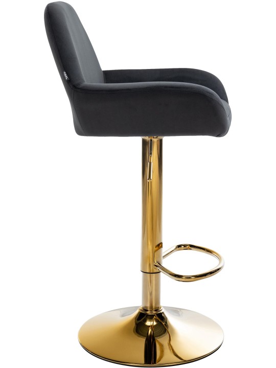 Barstol Braga Gold Velvet, sort
