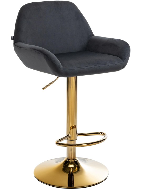 Barstol Braga Gold Velvet, sort