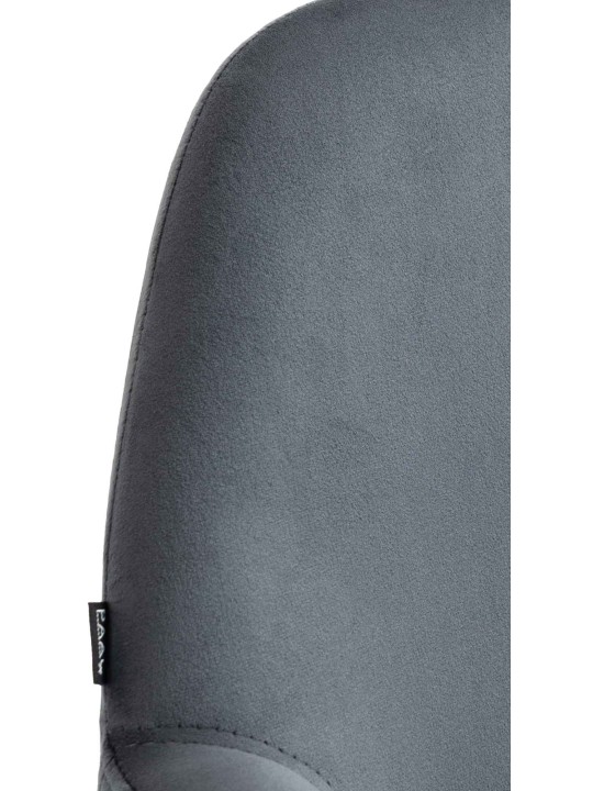 Sæt med 2 barstole Braga Gold Velvet, mørkegrå