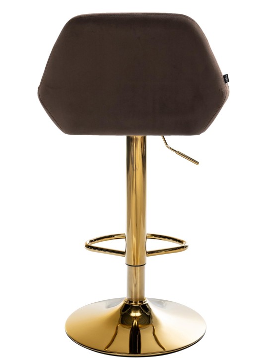 Sæt med 2 barstole Braga Gold Velvet, brun