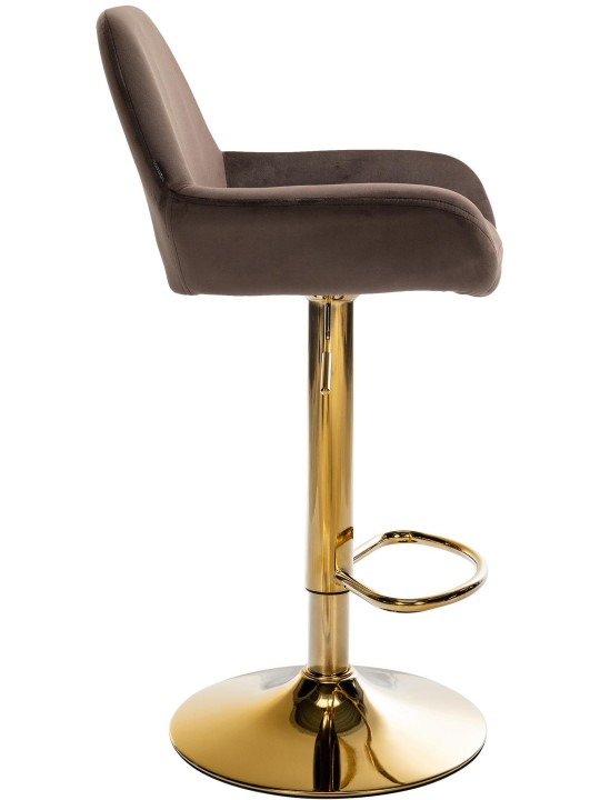 Sæt med 2 barstole Braga Gold Velvet, brun