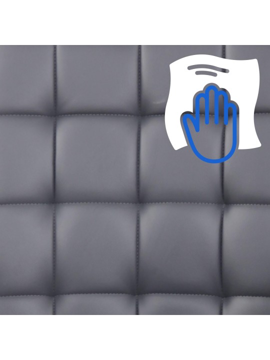 Kontorstol Terni imiteret læder, grå