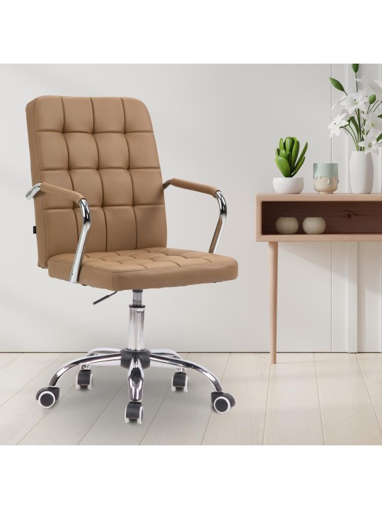 Kontorstol Terni imiteret læder, lysebrun