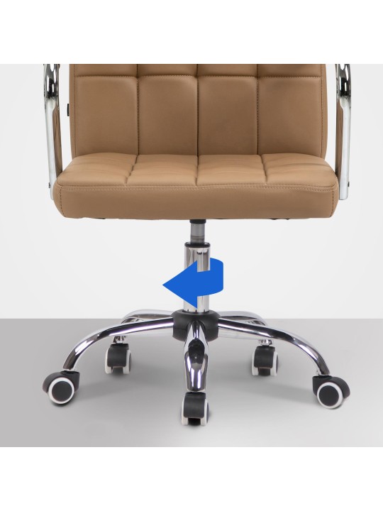 Kontorstol Terni imiteret læder, lysebrun