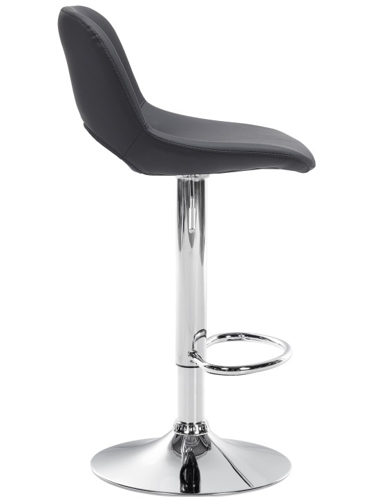 Sæt med 2 barstole Camden imiteret læder krom, sort