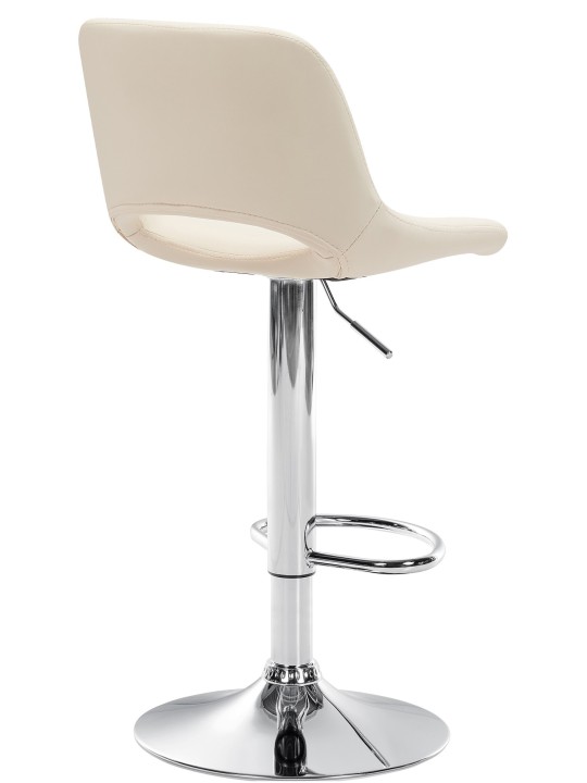 Sæt med 2 barstole Camden imiteret læder krom, creme