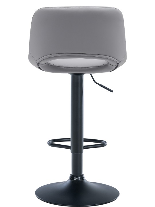 Sæt med 2 barstole Camden imiteret læder, grå