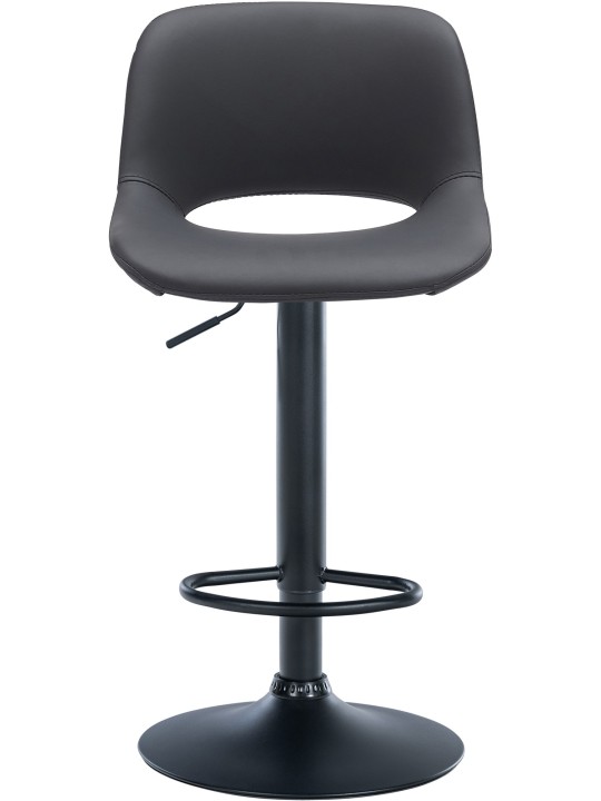 Sæt med 2 barstole Camden imiteret læder, sort