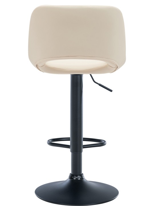 Sæt med 2 barstole Camden imiteret læder, creme