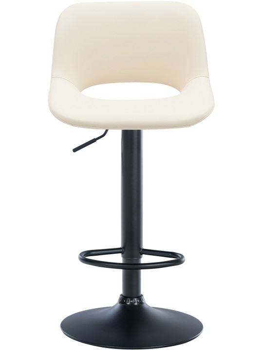 Sæt med 2 barstole Camden imiteret læder, creme